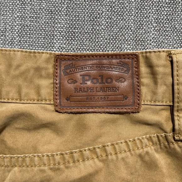 Polo Ralph Lauren Mens 32x32 Tan Khaki Chino Pants Straight Leg 100% Cotton - Picture 10 of 10